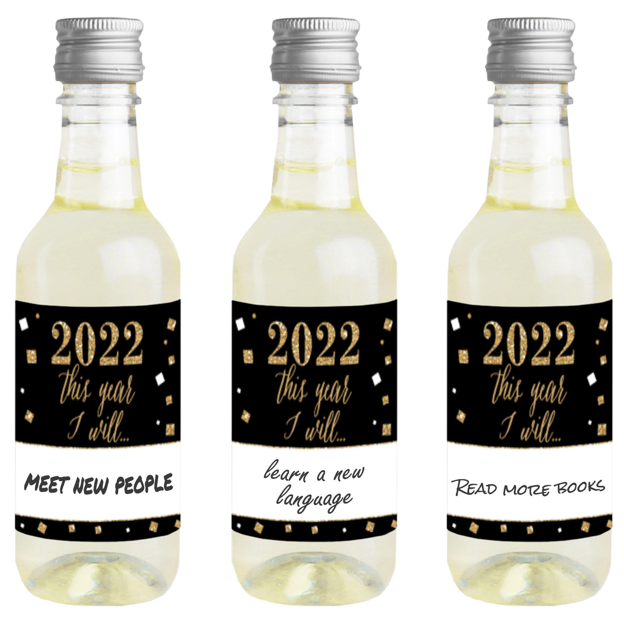 New Years Label Happy New Year Label Gift for Her New Years Eve Wine Label Wine Label