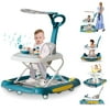 JieC 6-in-1Foldable Push Walker with Musical Activity Station for 6-24 Months for Boys Girls Babies 6-36 Months,Green