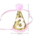 thumbnail image 4 of 1 gorro de cumpleaños para bebé, accesorio para fotos, accesorios para el cabello, gorro con purpurina (dorado, tres años), 4 of 8