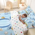 thumbnail image 5 of jejeloiu Watercolor Sea Life 7-Piece Bedding Comforter Set For Kids,Initial Letter O King Bedding Sets,Reversible, 5 of 7