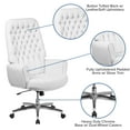 thumbnail image 6 of Flash Furniture High Back Traditional Tufted White LeatherSoft Executive Swivel Office Chair with Arms, 6 of 13
