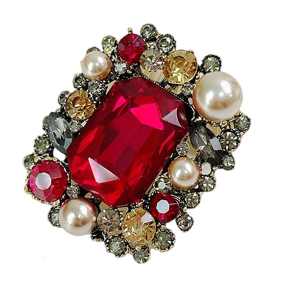 Osdhezcn Elegant Crystal Brooch Handmade Brooch Fashion Clothing Jewelry Accessory