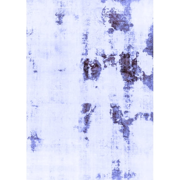 Ahgly Company Indoor Rectangle Abstract Blue Modern Area Rugs, 5' x 8'