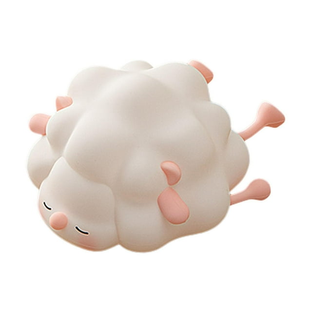 Luz nocturna infantil, lámpara de mesa, decoración para el hogar, luz de silicona para dormitorio y guardería Blanco