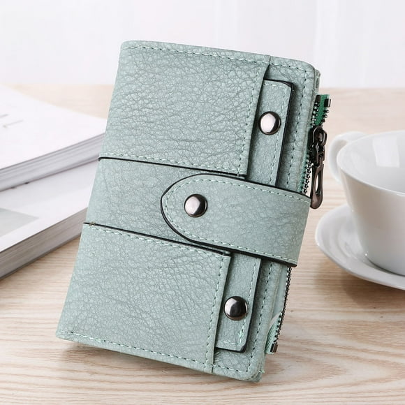 Online Shopping ABPWLY Women Rivets Short Wallet Coin Purse Card Holders Handbag