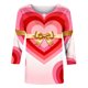 thumbnail image 5 of Xuyuer Womens Valentine T Shirts Love Heart Printed Graphic Tee Tops Spring Shirts Halloween Round Neck 3/4 Length Sleeve Graphic Tee Tops Fashion Casual Printed T-Shirt Top, 5 of 6