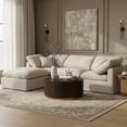 thumbnail image 2 of Meridian Furniture Indulge 94" Linen Fabric L-Shaped Modular Sectional in Cream, 2 of 9