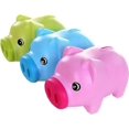 thumbnail image 2 of Plastic Piggy Bank Coin Piggy Bank Cash Collection Savings Box Pig Toy (green), 2 of 5