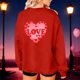 thumbnail image 4 of TaTaai Women's Oversized Crew Neck LOVE Print Long-Sleeve Sweatshirt, Valentine's Day Thanksgiving Gift, Casual Fall Winter Spring Top Gift, 4 of 8