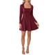 thumbnail image 1 of VESTIDO DE FIESTA BRILLANTE DE CUELLO CUADRADO CHIC INSPIRADOR PARA MUJERES, VESTIDO DE CÓCTEL DE MANGA LARGA, VESTIDO DE NOCHE EN A XL ROJO, 1 of 6