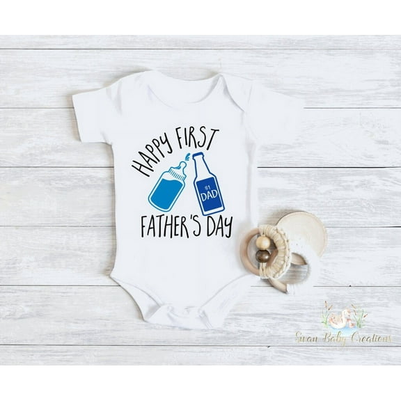 First Fathers Day Baby Bodysuit, Baby Boy Outfit, Unisex Outfit, Happy Fathers Day Daddy, Father'S Day Infant Bodysuit, 1St Father'S Day Cute And Cool Baby Bodysuit, Baby Bodysuit Lat 4424