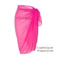 thumbnail image 3 of Naiovety Pareo para mujer, traje de baño envolvente, estilo largo, accesorios de playa, ropa deportiva ligera de secado rápido, accesorio para Traje de baño Rosa roja Naiovety OD017125-05, 3 of 4