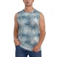 thumbnail image 3 of Uemuo enchanted winter snowflake holly Pattern Men's Sleeveless T-Shirt,Muscle Athletic Tank Top, Moisture-wicking Quick-dry Breathable Classic Tee Top for Gym Run Outdoor Sports-3X-Large, 3 of 8