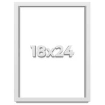 18x24 Shadow Box High Gloss White Display Frame | 1.625 Inches Deep | 1 Inch Moulding Width | Solid