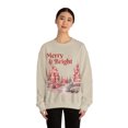 thumbnail image 4 of Merry Bright Christmas House Gift Unisex Heavy Blend™ Crewneck Sweatshirt, 4 of 7