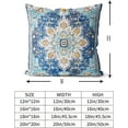 thumbnail image 3 of Boho Throw Pillow Covers 18x18 inch Set of 2 Monaco Rug Persian Carpet Double Sided Pattern Short Plush Cotton Soft Pillow Case Cushion Cover Pillowcase for Couch Sofa Bed Decorative (Blue), 3 of 6