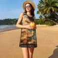 thumbnail image 3 of Disketp Antique Map Adventure Scene para Vestido sin Mangas para Mujeres, Vestidos de Verano para Mujeres, Casual y Holgado para la Playa, 3 of 7