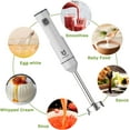 thumbnail image 4 of Cordless Hand Blender, Variable Speed Immersion Blender Rechargeable, with 500ml Chopper, 600ml container, Egg Whisk, for Smoothies, Baby Food and Soups – White, 4 of 7