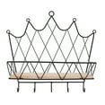 thumbnail image 3 of Masteelf 2 pcs  Iron Wall Non-perforated Crown Decoration Storage Shelf for Home Wall Black, 3 of 8