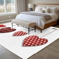 thumbnail image 4 of Red Love Area Rugs 6'x9', Washable Small Throw Rugs for Kitchen Dining room, Valentine's Day Heart Red Plaid Minimalist Indoor Outdoor Rug Non-Slip Low Pile Carpet Runner Reversible Floor Mats, 4 of 8