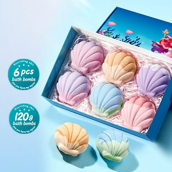 WIZUTIZ 6-Color Home Color Cleaning Bath Ball Oil Skin Bath Emollient Bath Ball Free Size Holiday Saving