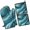 Teal Gold Marble, variant on Teal Gold Marble Kitchen Oven Mitt and Pot Holder Sets 2 Pcs for Baking, Cooking and Grilling, Heat Resistant Up To 392 °F