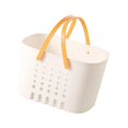 thumbnail image 3 of GUOOL Portable Shower Tote, Multipurpose Bin High Capacity Hollow Shower Yellow, 3 of 9