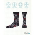 thumbnail image 6 of MeMoi Checkerboard Cotton Blend Crew Sock - Boys - Male, 9-11, Black, 6 of 8