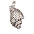 thumbnail image 1 of Sterling Silver 16" 1.2mm Box Chain Conch Mollusk Shell Pendant Necklace, 1 of 2