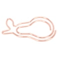 thumbnail image 1 of 100 clips de papel con forma de conejito, proceso de galvanoplastia, clip de metal portátil ligero, 1 of 8