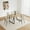 Natural+Beige, variant on Holaki Modern Dining Table Set for 4,MDF Wood Colour Dining Table and Modern Dining Chair Set of 4,Metal Base and Legs,Suitable for Living Room,Dining Room,Kitchen(55" Dining Table+4 Dining Chairs)