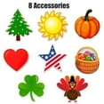 thumbnail image 4 of Injueey Cartel de bienvenida de temporada con iconos intercambiables Colgador de puerta de rústica para decoración de casa de campo Kits de decoración para fiestas No.1, 4 of 6