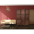 thumbnail image 4 of Modern 3 Panel Savannah Screen Room Divider With Brown Solid Bamboo Strips & Hardwood Frame, 4 of 4