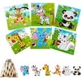 thumbnail image 1 of 6 Pack Wooden Jigsaw Puzzles for 2 3 4 Years Old Toddlers, 1 of 1