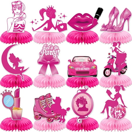 Princess Centerpieces For CORNET Tables Princess Table Decorations Pink Centerpieces For Tables Hot Pink Party Decorations Bachelorette Party Decorations Bridal Shower