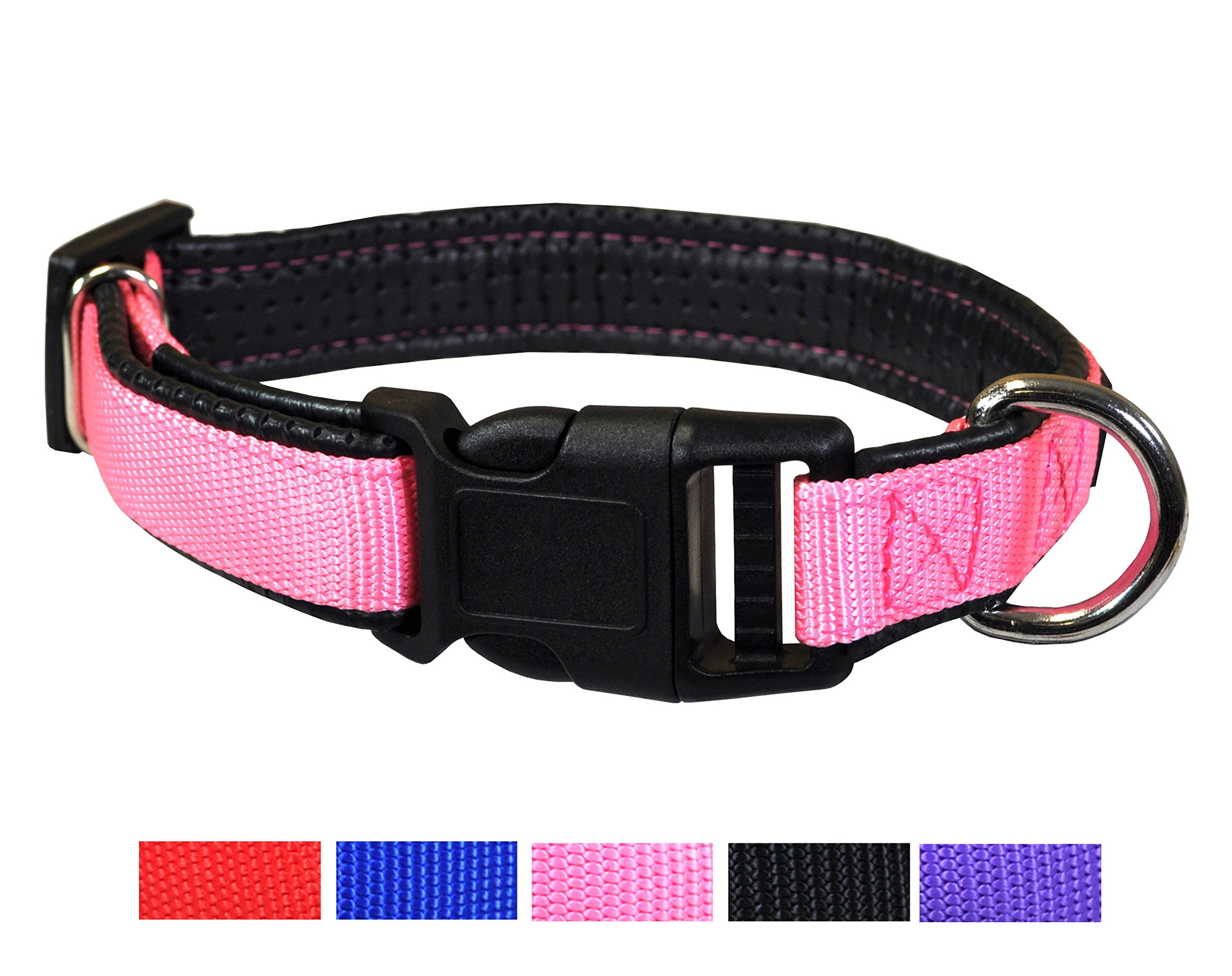 Best Plastic Quick Release Dog and Puppy Collar (Pink, SMALL (12" 15