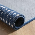 thumbnail image 4 of Hallway Runner Rugs Non Slip Machine Washable Boho Moroccan Dark Blue Geometric Abstract Flat Weave Dog Friendly 9 feet Kitchen Runner Indoor mat 2.3'x8.9', 4 of 8