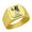 Gold, variant on Virgo Stainless Steel Signet Ring