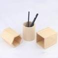 thumbnail image 2 of Wooden Pen Pot Holder Pencil Desk Organizer Stationery-Makeup Brush Box, 2 of 8