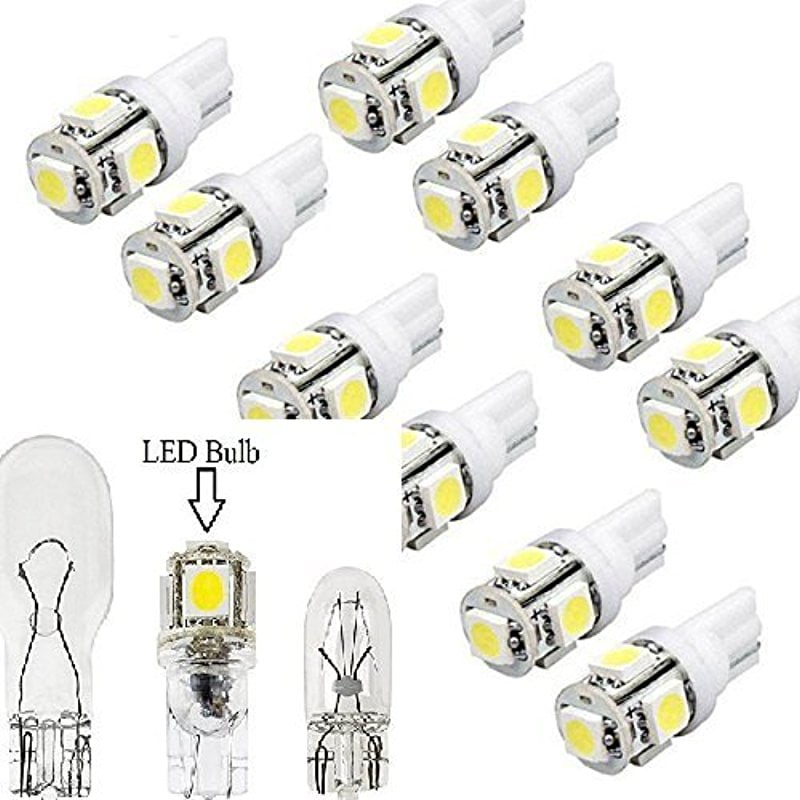 LED Replacements for Malibu Landscape Light 5 Led/smd Per Bulb 194 T10 T5 Wedge Base Cool White