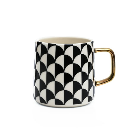 Thyme & Table 14 fl oz Emmett Black and White Stoneware Mug