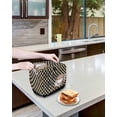 thumbnail image 3 of Farmhouse Coffee Toaster Cover 2 Slice, Small Kitchen Appliance Covers, Modern Vintage Coffees Black Brown Plaid Toaster Oven Cover with Loop, Bread Machine Cover Polyester Dust Cover Protection, 3 of 4