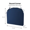 thumbnail image 3 of Peace Nest Set of 4 Solid Soft Outdoor Patio Deep Seat Cushion 17x16x2" Round Corner - Navy, 3 of 5