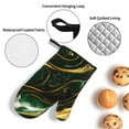 thumbnail image 3 of Balery Green Marble Pattern Oven Mitts and Pot Holders 4 pcs Set, Kitchen Oven Glove High Heat Resistant 500℉ Oven Mitts with Non-Slip Silicone Surface, 3 of 6