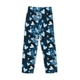thumbnail image 3 of Lsque Ice Blue Heart Print Men's Pajama Pants, Lounge Pant - Comfortable Home Wear,Elastic Waistband, Stylish Design-Small, 3 of 9