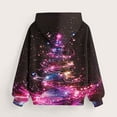 thumbnail image 4 of SuTry Kids Christmas Shirts Long Sleeve Hooded Tops with Pockets Funny Christmas Print Crew Neck Holiday Tops Pullover for Children 2-14 Years(Pink,4-5 Years), 4 of 6