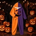 thumbnail image 5 of LILIYA Halloween ONESIE, Unisex Hooded Jumpsuit, Color Block Plush Loungewear with Front Pockets, Relaxed Fit 1-Piece Bodysuit, Cozy Holiday Sleepwear for Couples, 5 of 6