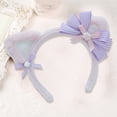 thumbnail image 3 of D-GROEE Women Headband Cat Ears Lolita Bow-knot Plush Hair-fixed Cosplay Cartoon Anime Anti-slip Lady Hair Band for Party, 3 of 8
