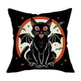 thumbnail image 2 of Halloween Throw Pillow Cover Festive Home Decor Cover for Sofas Chairs Beds 18x18 Linen Cushion Case by OVFUIZ, 2 of 6