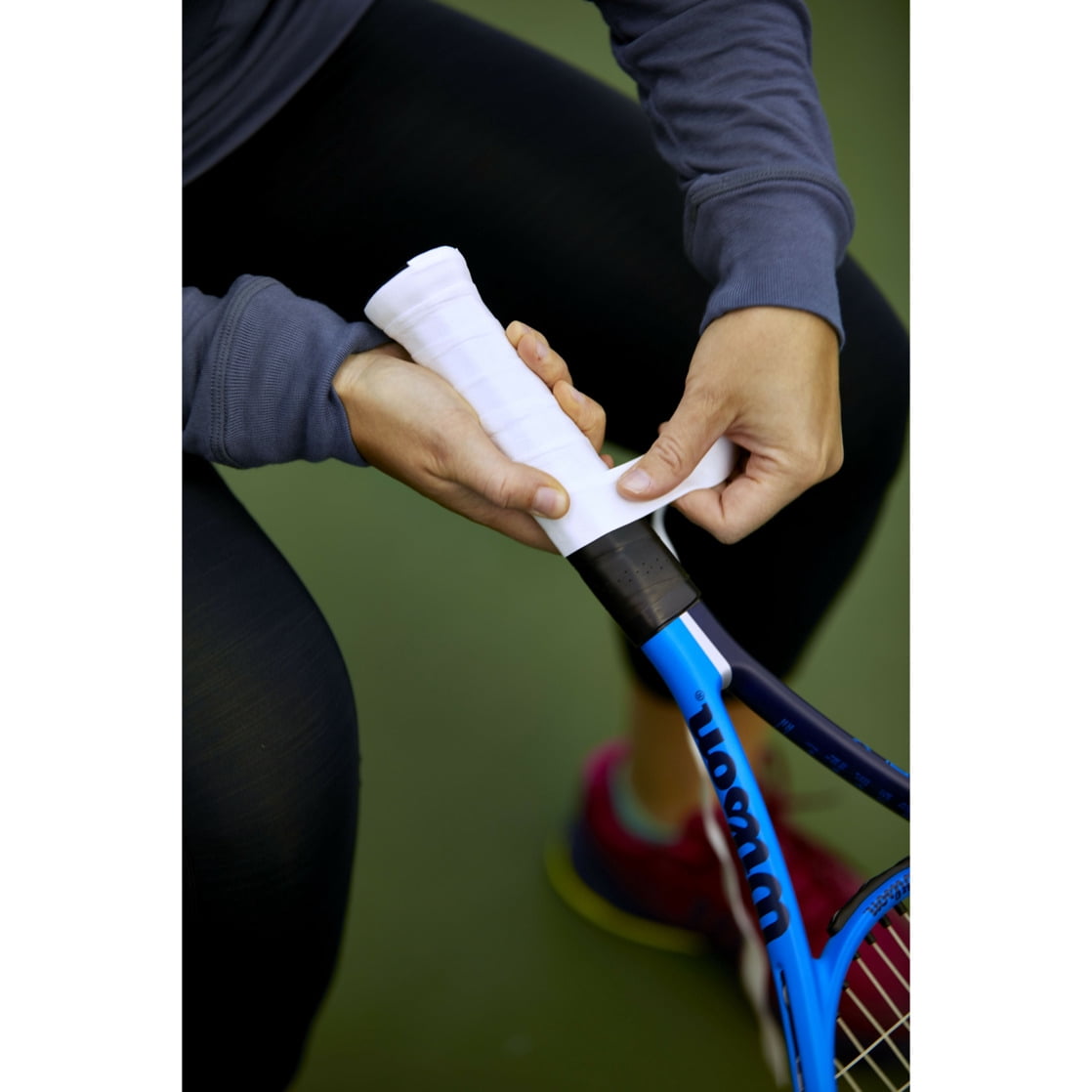 Wilson Pro Tennis Racket Overgrip - White, 12 Pack